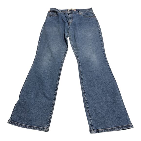 Vintage Levi's 550 Relaxed Boot Cut Jeans Women's Size 16 Long Blue Denim Y2K - Picture 1 of 9